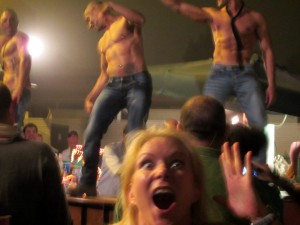 The Italian troops partying at the Italian embassy in Baghdad.