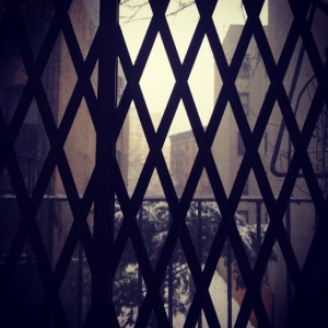 The snowbound view from my prison-like apt. 