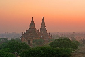 Sunset over Bagan