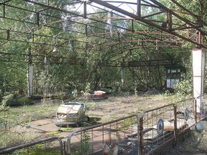 Abandoned amusement park. Photo courtesy of Giles Thomas.