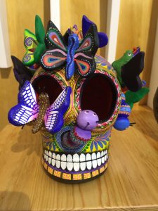 Alebrijes skull art